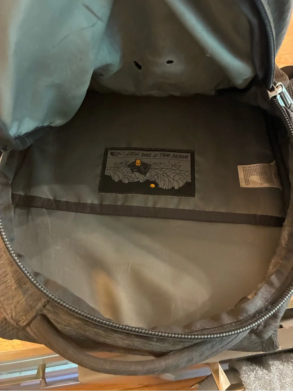The North Face Jester Backpack Black Grey FlexVent Laptop Bag Bungee Hiking